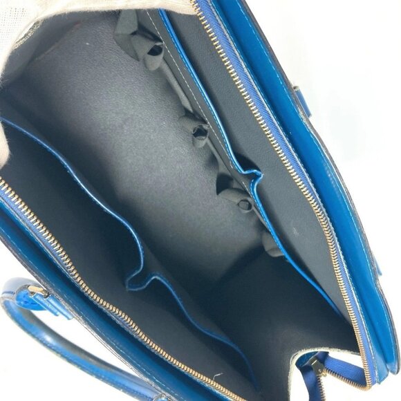 LOUIS VUITTON M48185 Epi Riviera Bag Shoulder Bag Tote Bag Leather Toledo Blue - Picture 14 of 16